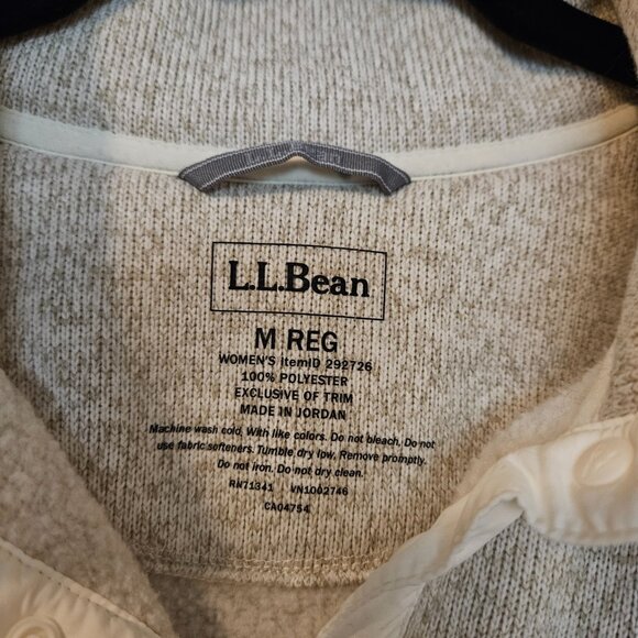 NWOT LL Bean pullover fleece like jacket top medium - Picture 2 of 4